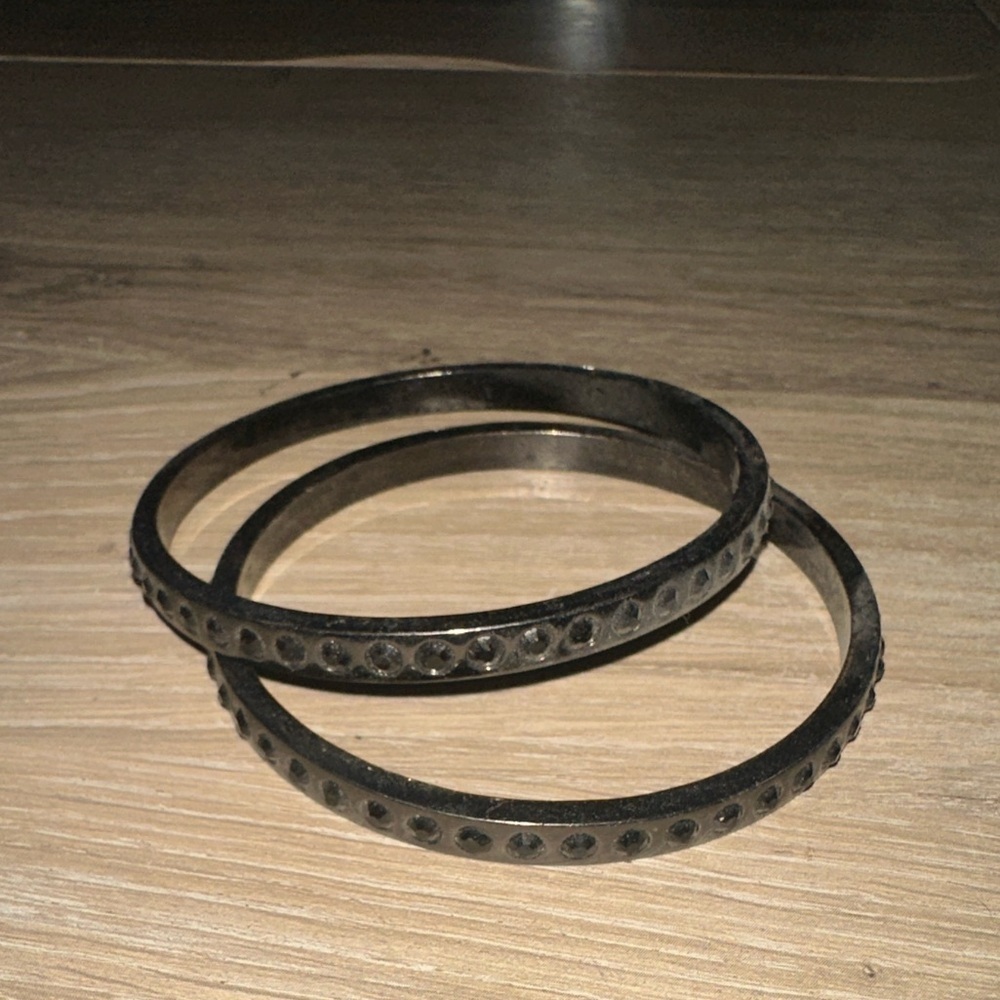 Set of 2 heavy metal bangles